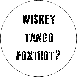 WISKEY TANGO FOXTROT?